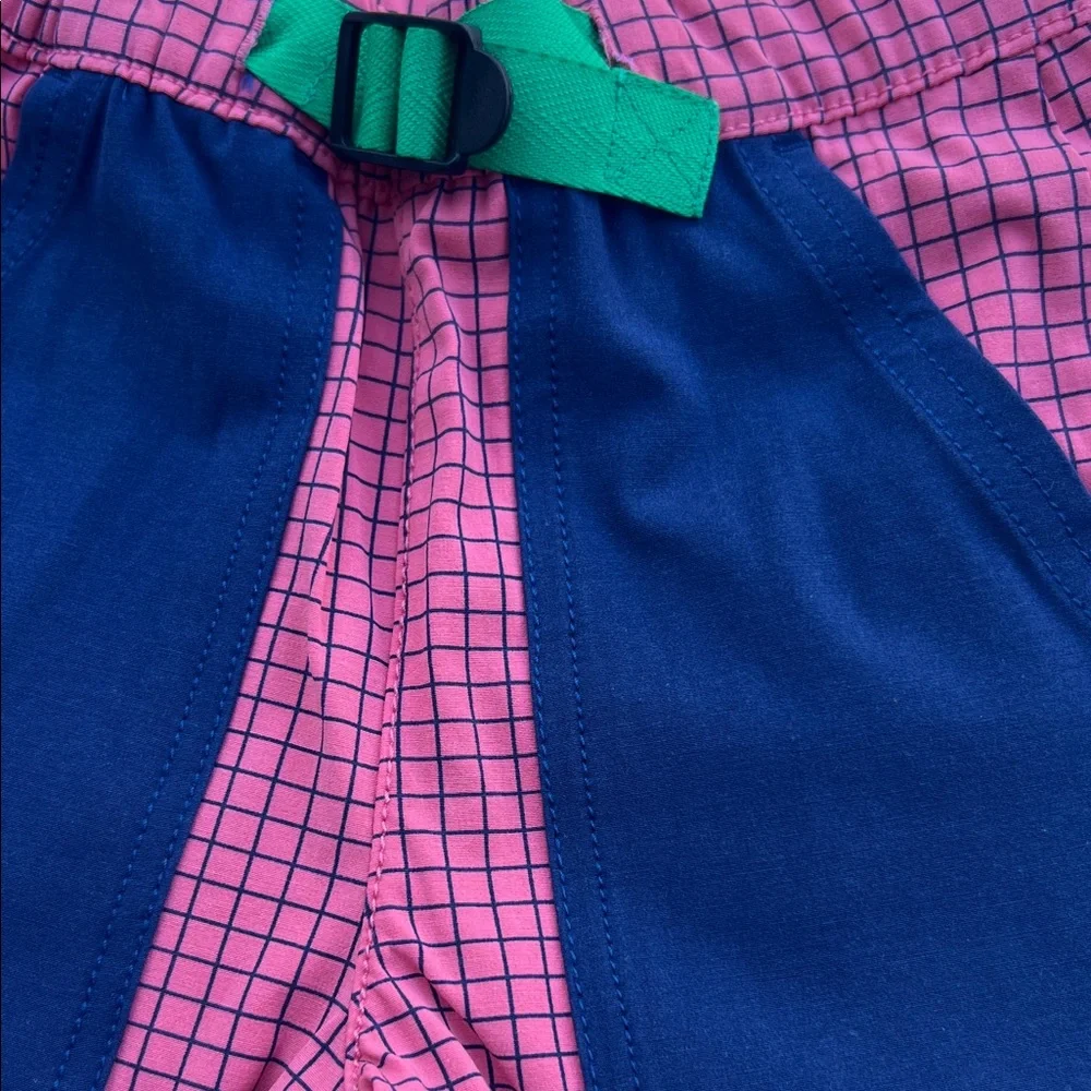 Hanna Andersson Coloblock Red and Navy Camp Grid Shorts::NWT::2T - Picture 3 of 7